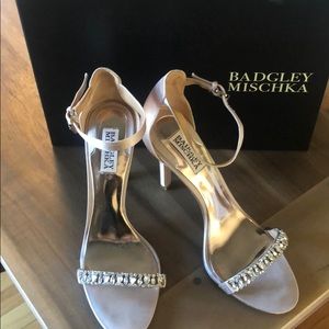 Badgley Mischka Elope Latte Satin Sandal Size 8.5